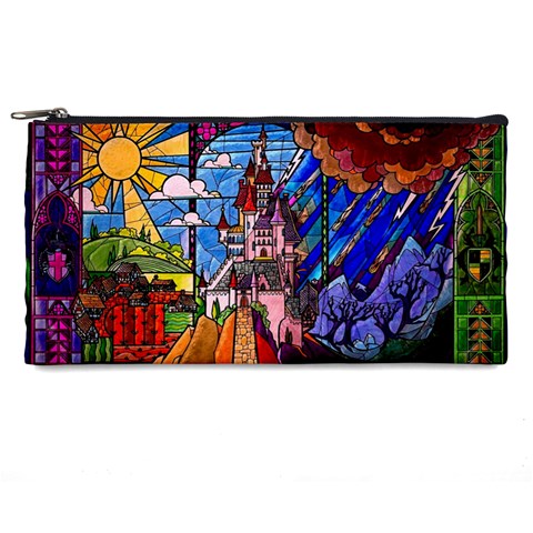 Beauty Stained Glass Castle Building Pencil Case from ArtsNow.com Front