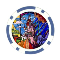 Beauty Stained Glass Castle Building Poker Chip Card Guard (10 pack) from ArtsNow.com Front
