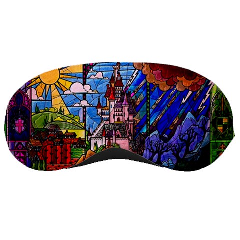 Beauty Stained Glass Castle Building Sleeping Mask from ArtsNow.com Front