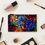 Beauty Stained Glass Castle Building Cosmetic Bag (Small)