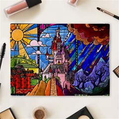 Beauty Stained Glass Castle Building Cosmetic Bag (XL) from ArtsNow.com Back