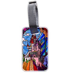 Beauty Stained Glass Castle Building Luggage Tag (two sides) from ArtsNow.com Back