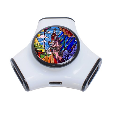 Beauty Stained Glass Castle Building 3 Front