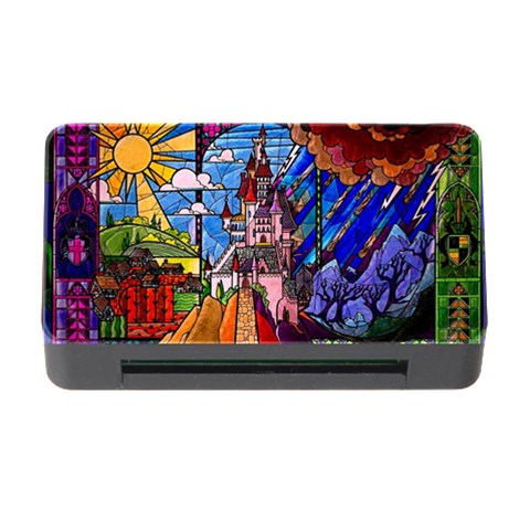 Beauty Stained Glass Castle Building Memory Card Reader with CF from ArtsNow.com Front