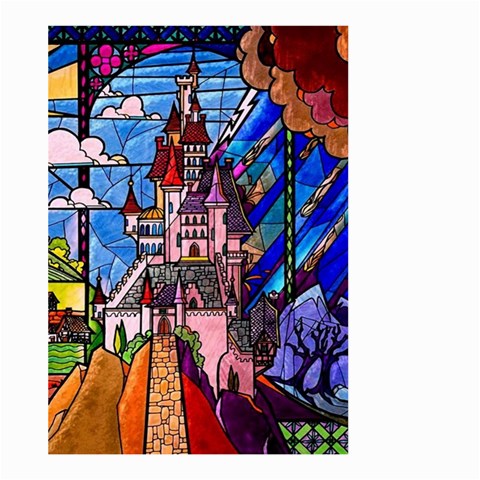 Beauty Stained Glass Castle Building Large Garden Flag (Two Sides) from ArtsNow.com Front