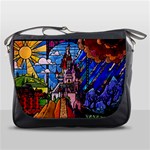 Beauty Stained Glass Castle Building Messenger Bag