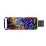 Beauty Stained Glass Castle Building Portable USB Flash (Two Sides)