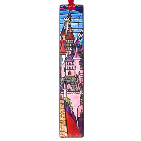 Beauty Stained Glass Castle Building Large Book Marks from ArtsNow.com Front