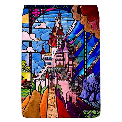 Beauty Stained Glass Castle Building Removable Flap Cover (L) from ArtsNow.com Front