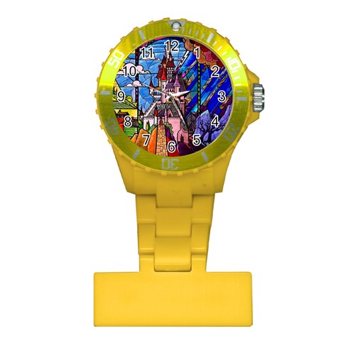 Beauty Stained Glass Castle Building Plastic Nurses Watch from ArtsNow.com Front