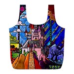 Beauty Stained Glass Castle Building Full Print Recycle Bag (L)