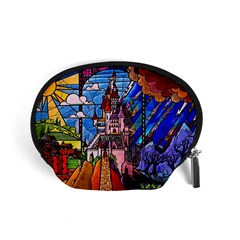 Beauty Stained Glass Castle Building Accessory Pouch (Small) from ArtsNow.com Front
