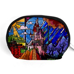 Beauty Stained Glass Castle Building Accessory Pouch (Medium) from ArtsNow.com Front