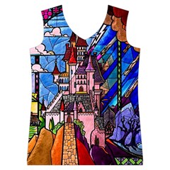 Beauty Stained Glass Castle Building Women s Basketball Tank Top from ArtsNow.com Front