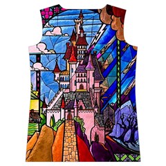Beauty Stained Glass Castle Building Women s Basketball Tank Top from ArtsNow.com Back