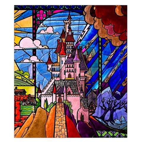Beauty Stained Glass Castle Building Duvet Cover (California King Size) from ArtsNow.com Duvet Quilt