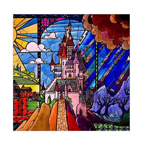 Beauty Stained Glass Castle Building Duvet Cover Double Side (Full/ Double Size) from ArtsNow.com Front