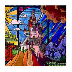 Beauty Stained Glass Castle Building Duvet Cover Double Side (Queen Size) from ArtsNow.com Front