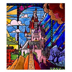 Beauty Stained Glass Castle Building Duvet Cover Double Side (King Size) from ArtsNow.com Front