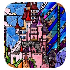 Beauty Stained Glass Castle Building Toiletries Pouch from ArtsNow.com Side Left