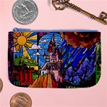 Beauty Stained Glass Castle Building Large Coin Purse