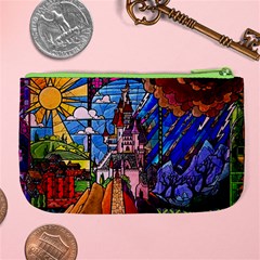 Beauty Stained Glass Castle Building Large Coin Purse from ArtsNow.com Back