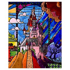 Beauty Stained Glass Castle Building Drawstring Pouch (XL) from ArtsNow.com Back