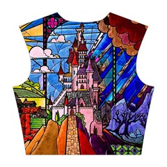 Beauty Stained Glass Castle Building Cotton Crop Top from ArtsNow.com Back