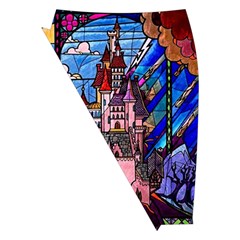 Beauty Stained Glass Castle Building Midi Wrap Pencil Skirt from ArtsNow.com Front Left