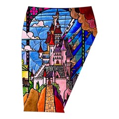Beauty Stained Glass Castle Building Midi Wrap Pencil Skirt from ArtsNow.com  Front Right 