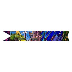 Beauty Stained Glass Castle Building Midi Wrap Pencil Skirt from ArtsNow.com Hem