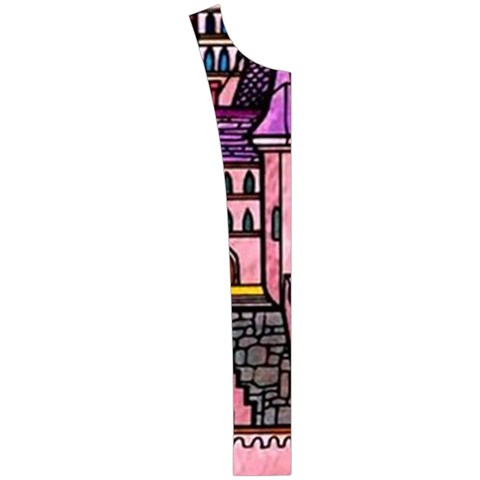 Beauty Stained Glass Castle Building Women s Button Up Vest from ArtsNow.com Button Placket Left