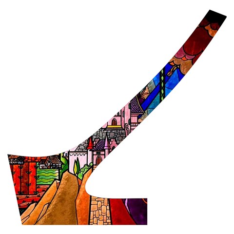 Beauty Stained Glass Castle Building Cross Back Hipster Bikini Set from ArtsNow.com Back Left