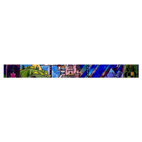 Beauty Stained Glass Castle Building Cross Back Hipster Bikini Set from ArtsNow.com Waistband