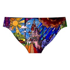 Beauty Stained Glass Castle Building Cross Back Hipster Bikini Set from ArtsNow.com Back Under