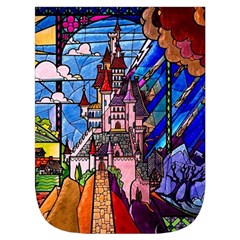 Beauty Stained Glass Castle Building Waist Pouch (Small) from ArtsNow.com Front Pocket