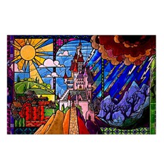 Beauty Stained Glass Castle Building Waist Pouch (Small) from ArtsNow.com Loop