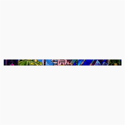 Beauty Stained Glass Castle Building Roll Up Canvas Pencil Holder (S) from ArtsNow.com Strap