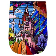 Beauty Stained Glass Castle Building Wristlet Pouch Bag (Small) from ArtsNow.com Right Side