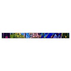 Beauty Stained Glass Castle Building Wristlet Pouch Bag (Small) from ArtsNow.com Strap Inside