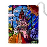 Beauty Stained Glass Castle Building Drawstring Pouch (5XL)