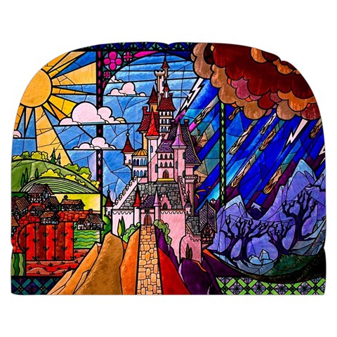 Beauty Stained Glass Castle Building Make Up Case (Small) from ArtsNow.com Front