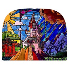 Beauty Stained Glass Castle Building Make Up Case (Small) from ArtsNow.com Front