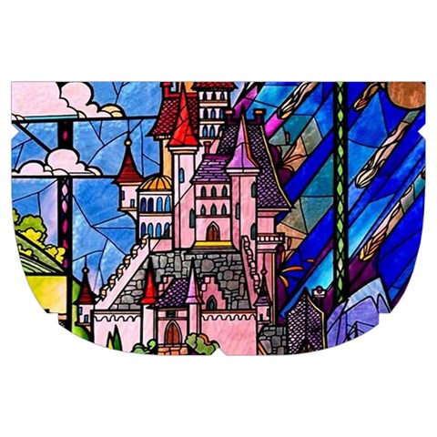 Beauty Stained Glass Castle Building Make Up Case (Large) from ArtsNow.com Side Left