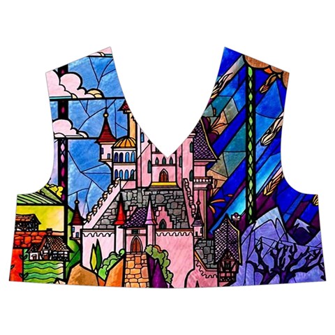 Beauty Stained Glass Castle Building Kids  Midi Sailor Dress from ArtsNow.com Front Top