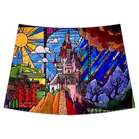 Beauty Stained Glass Castle Building Kids  Midi Sailor Dress from ArtsNow.com Front Skirt