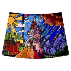 Beauty Stained Glass Castle Building Kids  Midi Sailor Dress from ArtsNow.com Back Skirt