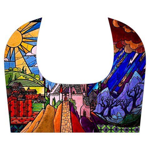 Beauty Stained Glass Castle Building Kids  Midi Sailor Dress from ArtsNow.com Collar