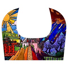 Beauty Stained Glass Castle Building Kids  Midi Sailor Dress from ArtsNow.com Collar