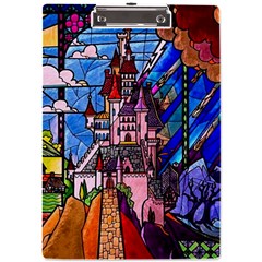Beauty Stained Glass Castle Building A4 Acrylic Clipboard from ArtsNow.com Front